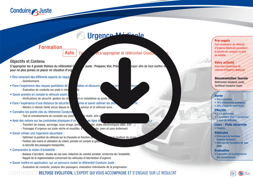 Programme Formation Complémentaire Ambulancier SMUR à télécharger