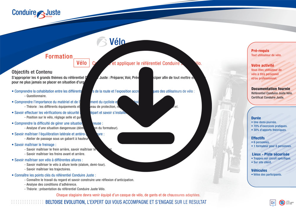 Programme CJ vélo à télécharger