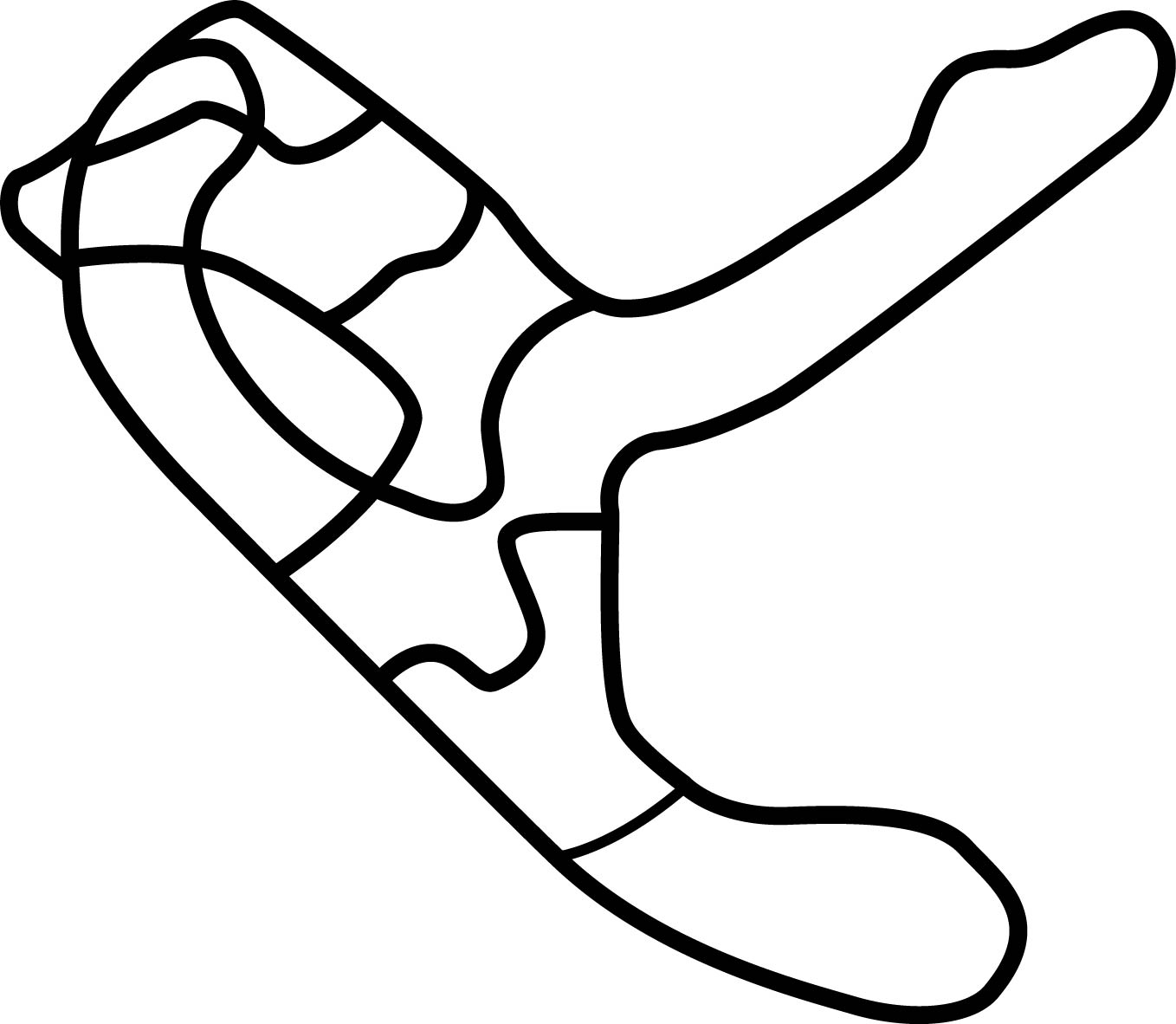 tracé du circuit d'andrezieux