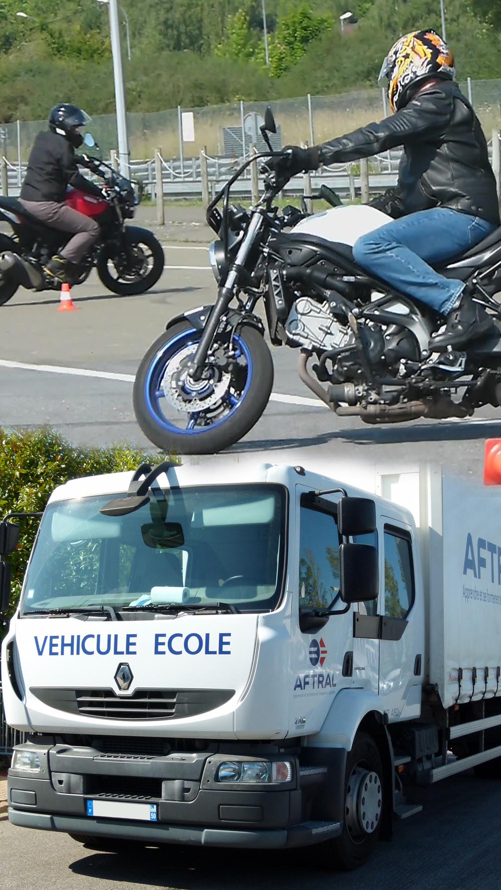 Véhicule Conduire Juste Poid-lourd et moto